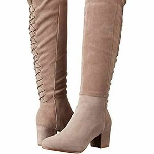 Steve Madden Hansil Knee Length Harness Boot BEIGE